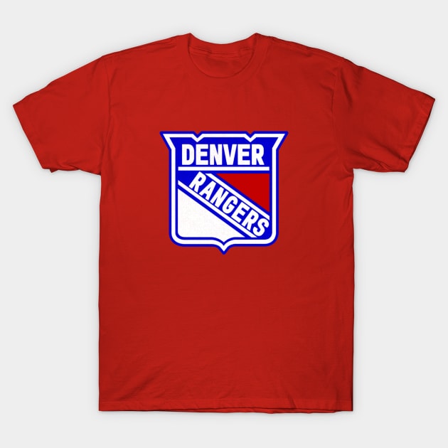 Defunct Denver Rangers 1989 Halftones T-Shirt by LocalZonly